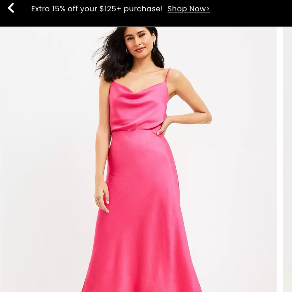 LOFT Vibrant Pink Maxi Skirt